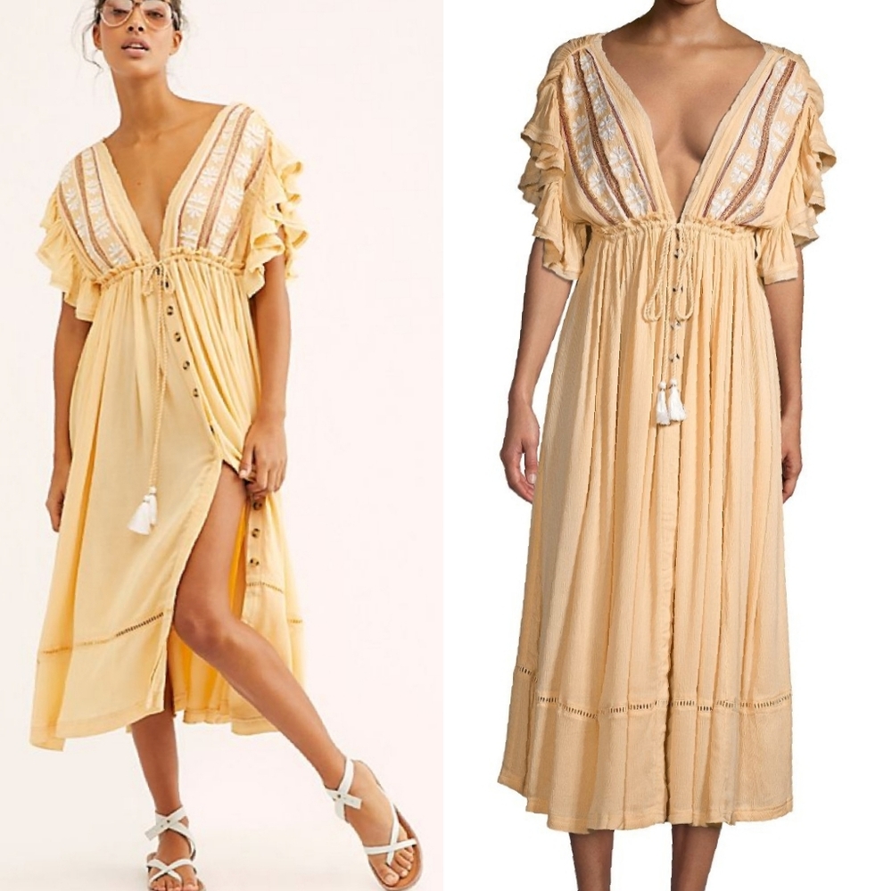 🔥SALE Free people bali willwait for you mididress